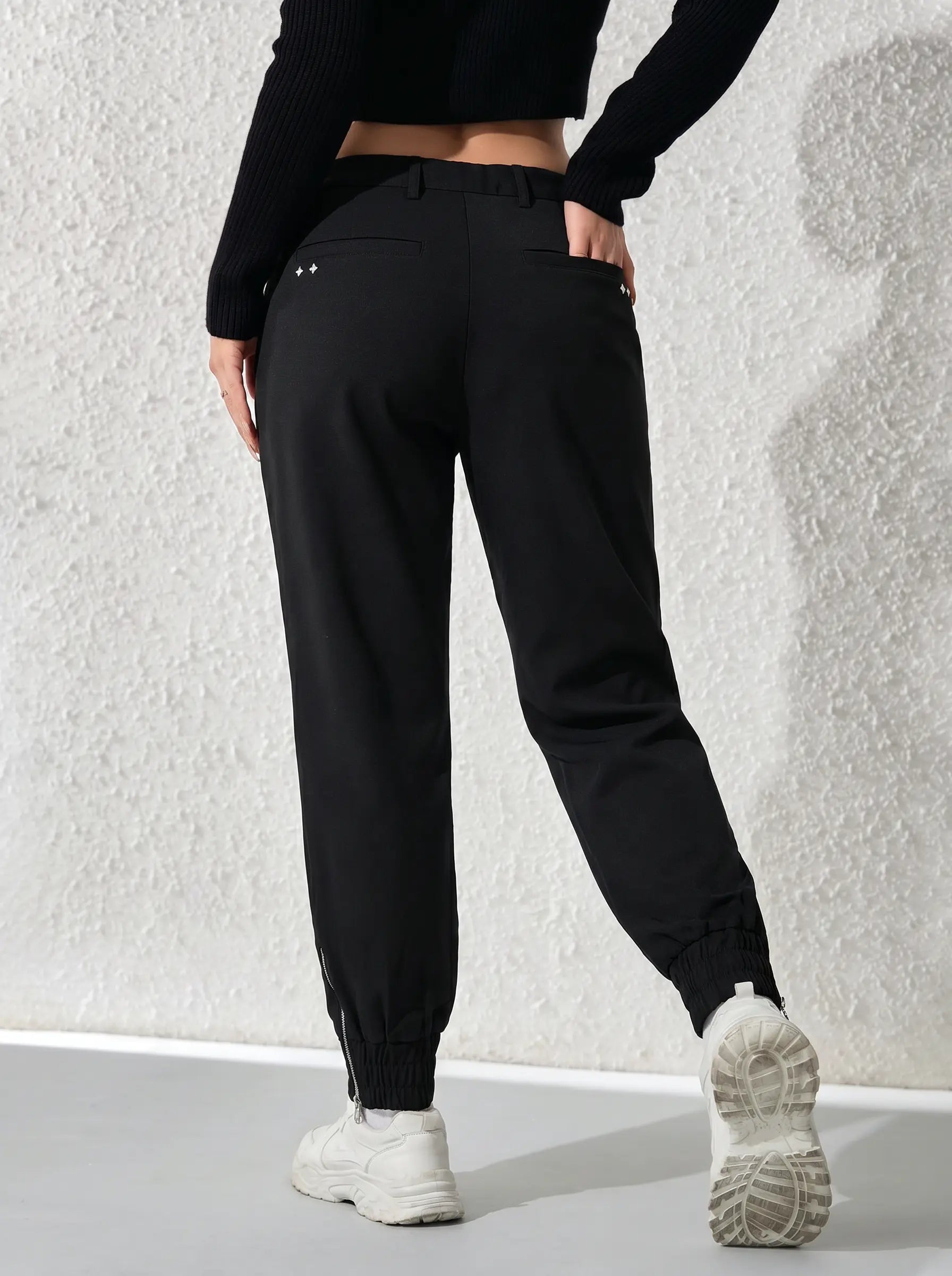TCH Rhinestone Floral Jogger Pants - 3