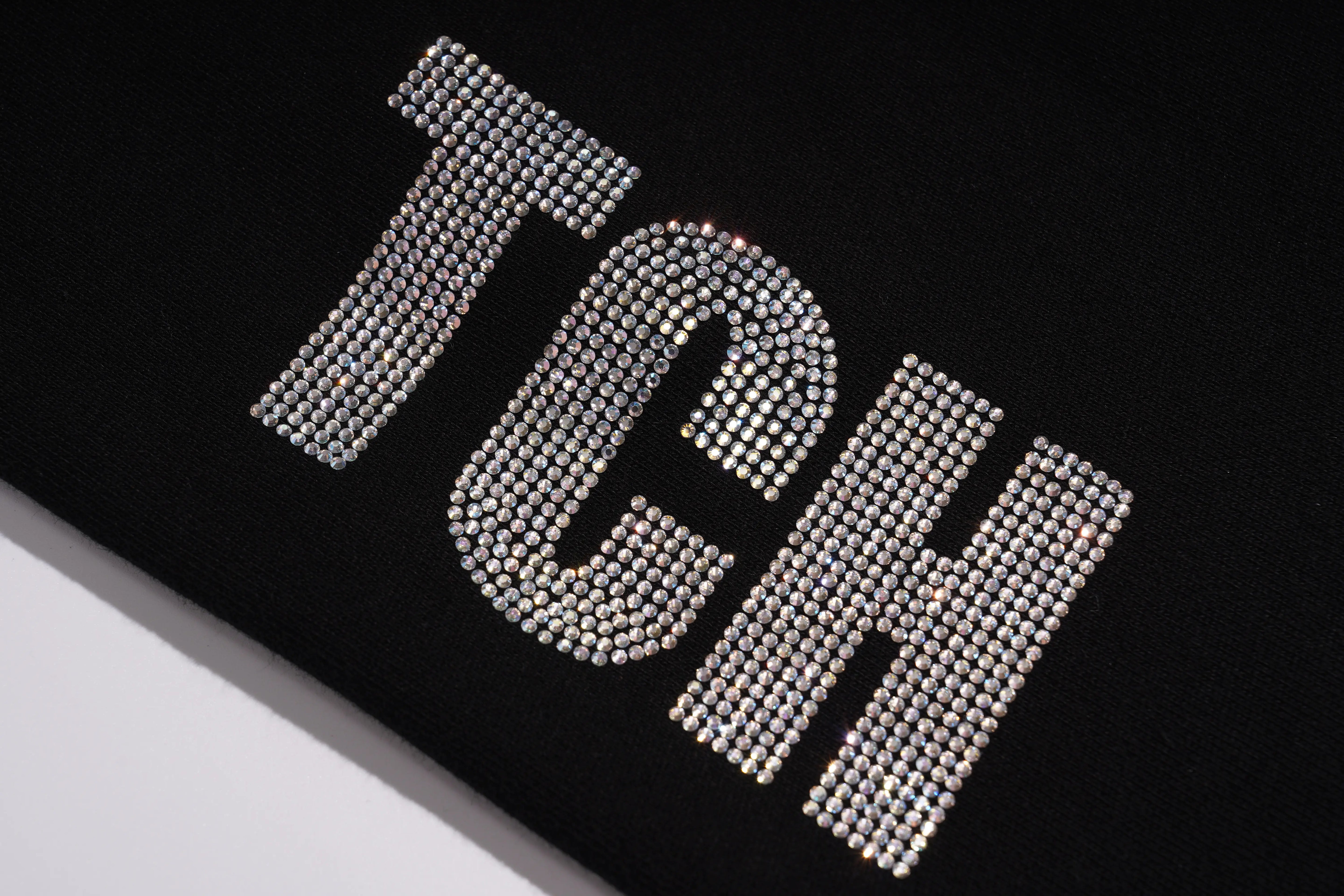 TCH Rhinestone Graphic Shorts Black Streetwear Cotton Sweat Shorts Luxury Streetwear Brand Official Showcase