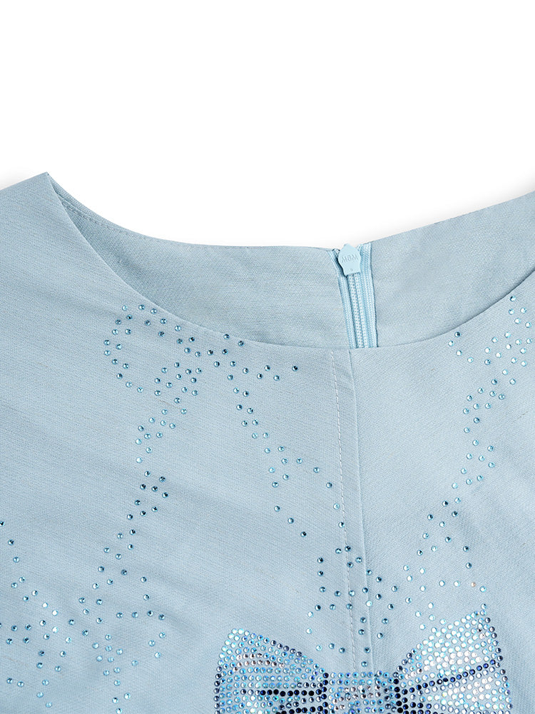 tch rhinestone graphic twist waist midi dress lightblue HighEnd Luxury Streetwear Brand Official Showcase