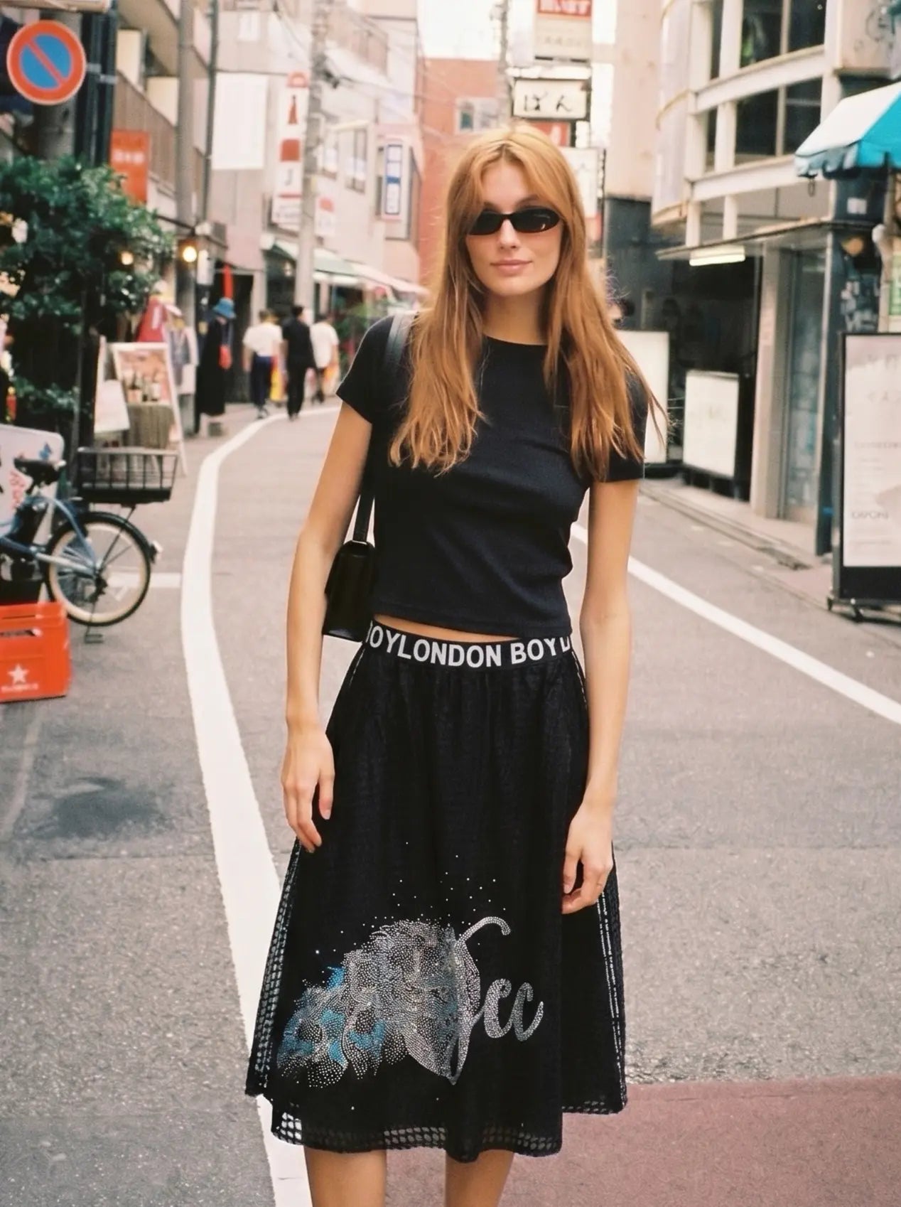 TCH Rhinestone Ice Graphic Mesh Flared Skirt - 2