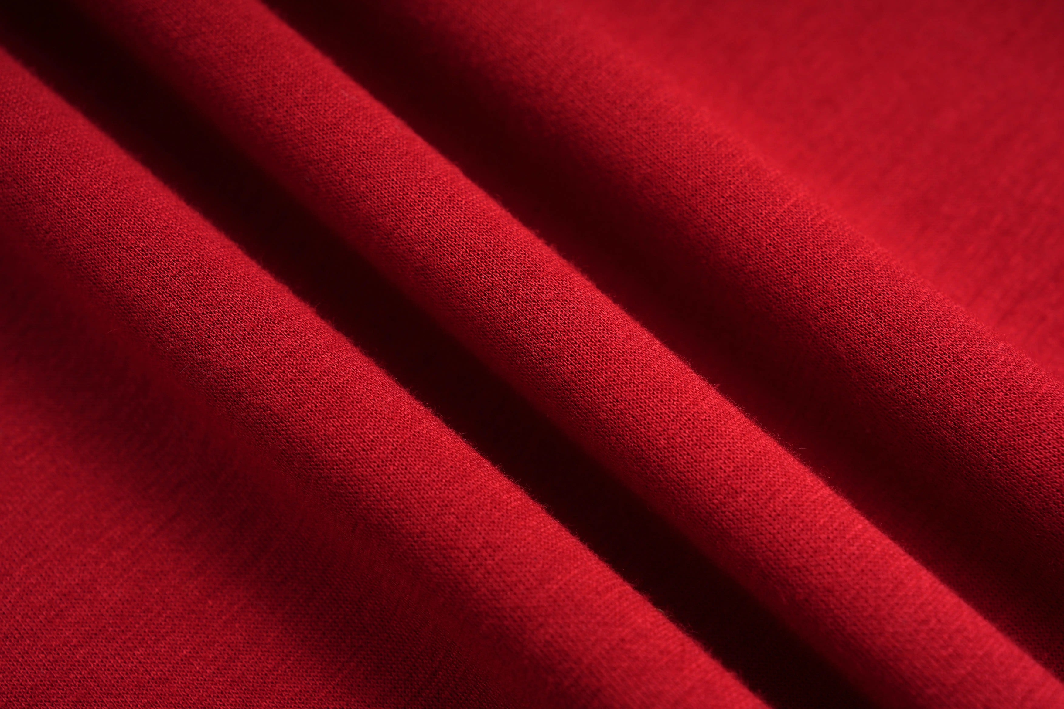 Close-up of red fabric with folds, TCH Rhinestone Lily Floral Red Bodycon Dress