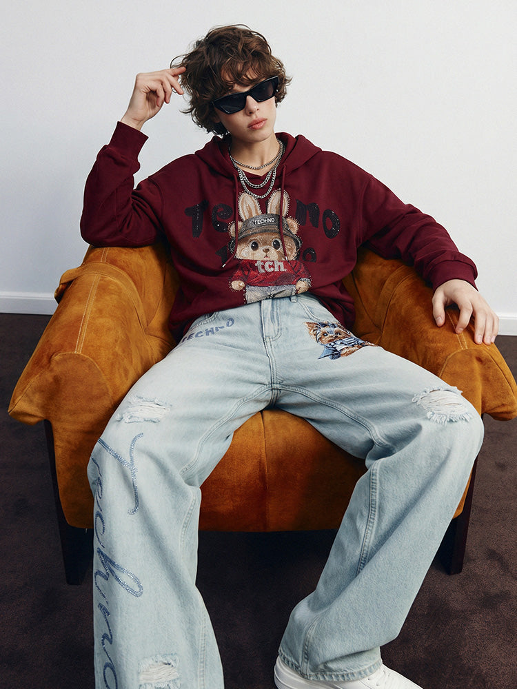 TCH Rhinestone Oversized Graphic Y2K Hoodies-6