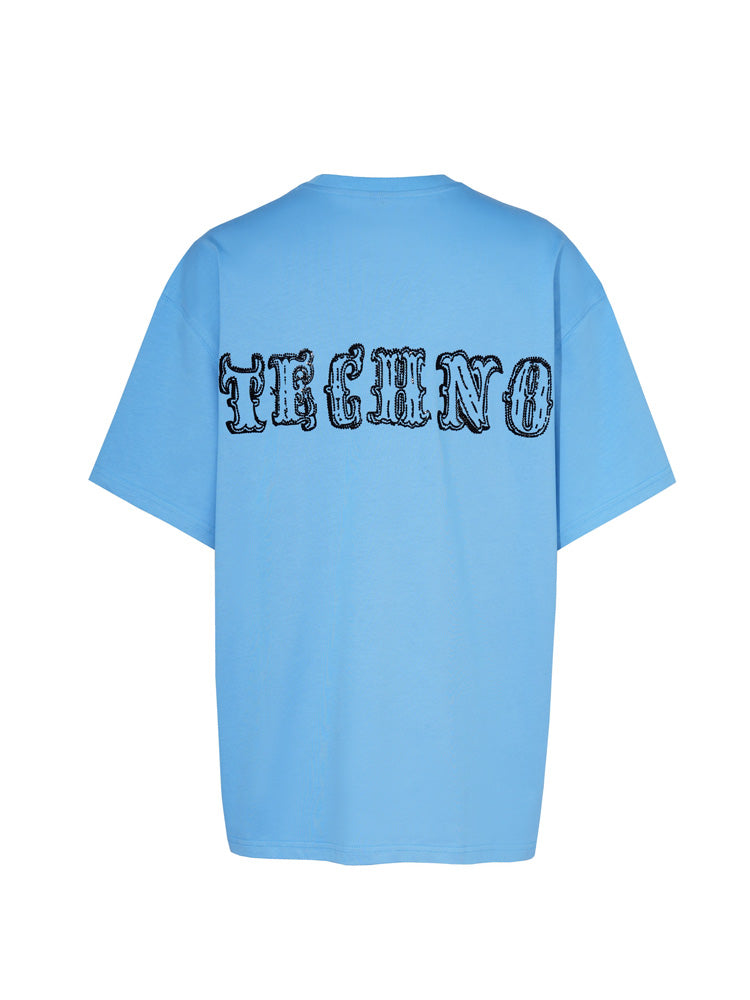 tch rhinestone pegasus oversized t-shirt lightblue HighEnd Luxury Streetwear Brand Official Showcase