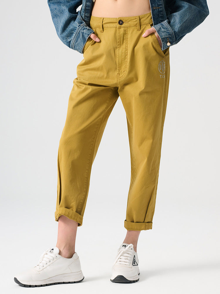 tch rhinestone pleated balloon leg jeans yellow HighEnd Luxury Streetwear Brand Official Showcase