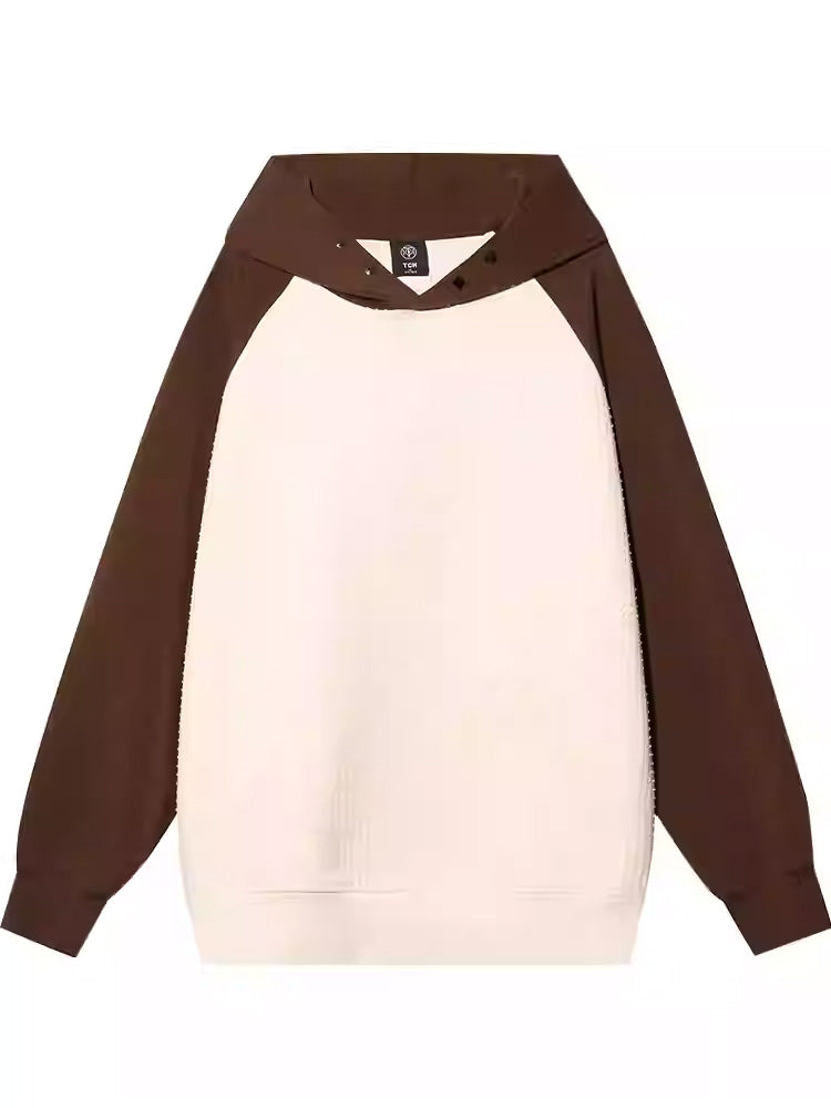 tch rhinestone raglan oversized fleece hoodie white HighEnd Luxury Streetwear Brand Official Showcase