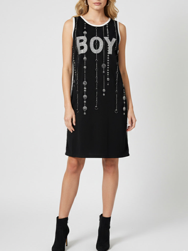 tch rhinestone sequin tank dress black HighEnd Luxury Streetwear Brand Official Showcase