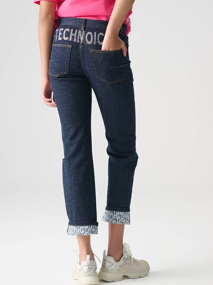 tch rhinestone slim fit stretch jeans blue HighEnd Luxury Streetwear Brand Official Showcase