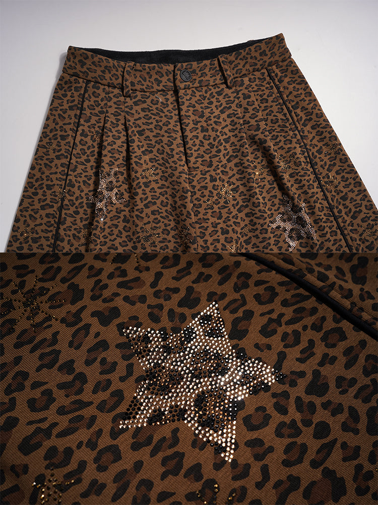 TCH Rhinestone Star & Cherry Leopard Track Set leopardprint HighEnd Luxury Streetwear Brand Official Showcase