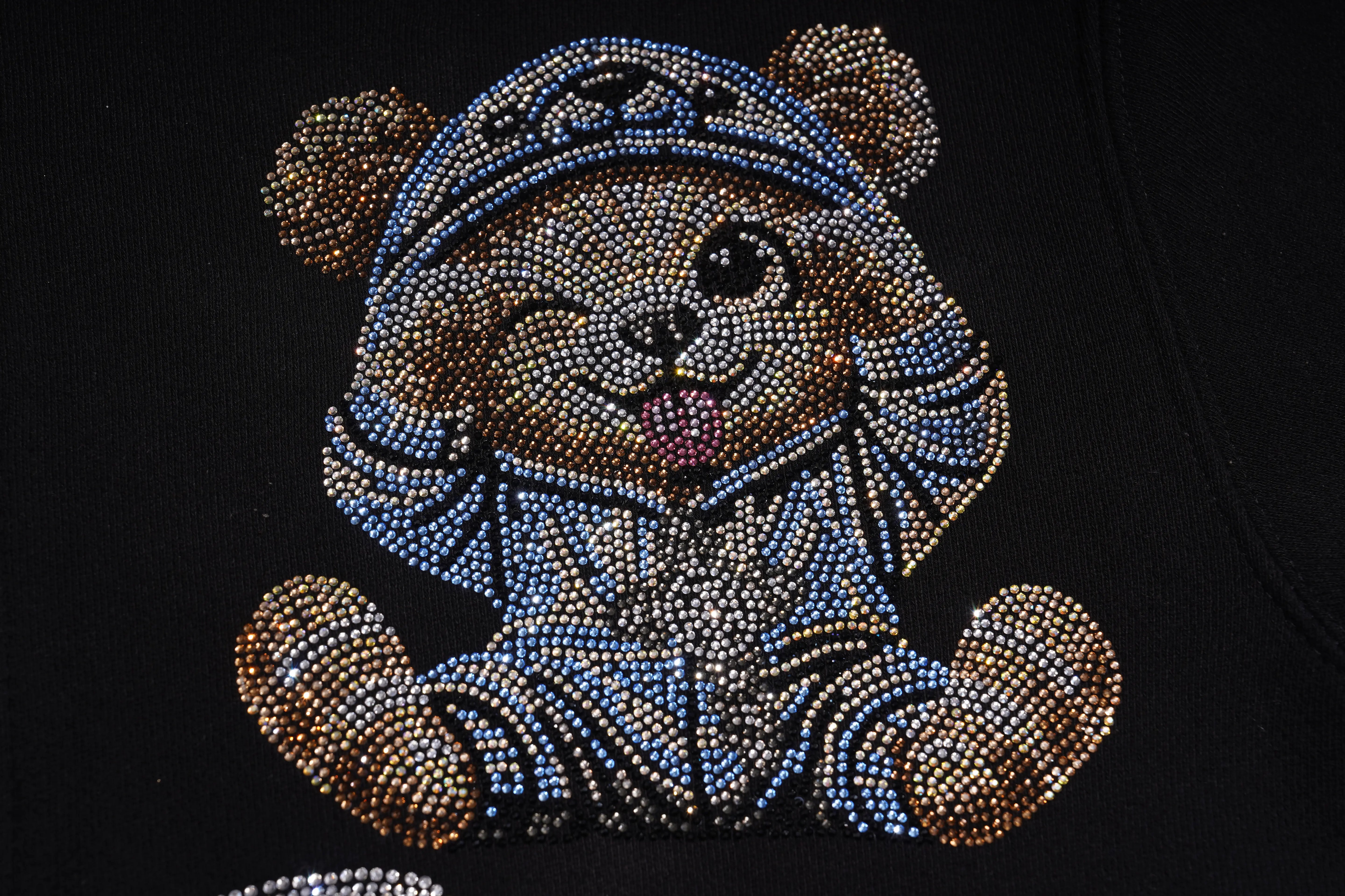 TCH Rhinestone Teddy Zip Hoodie Luxury Streetwear Brand Official Showcase