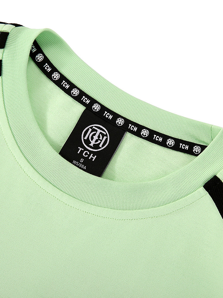 tch rhinestone university striped sweatshirt lightgreen HighEnd Luxury Streetwear Brand Official Showcase