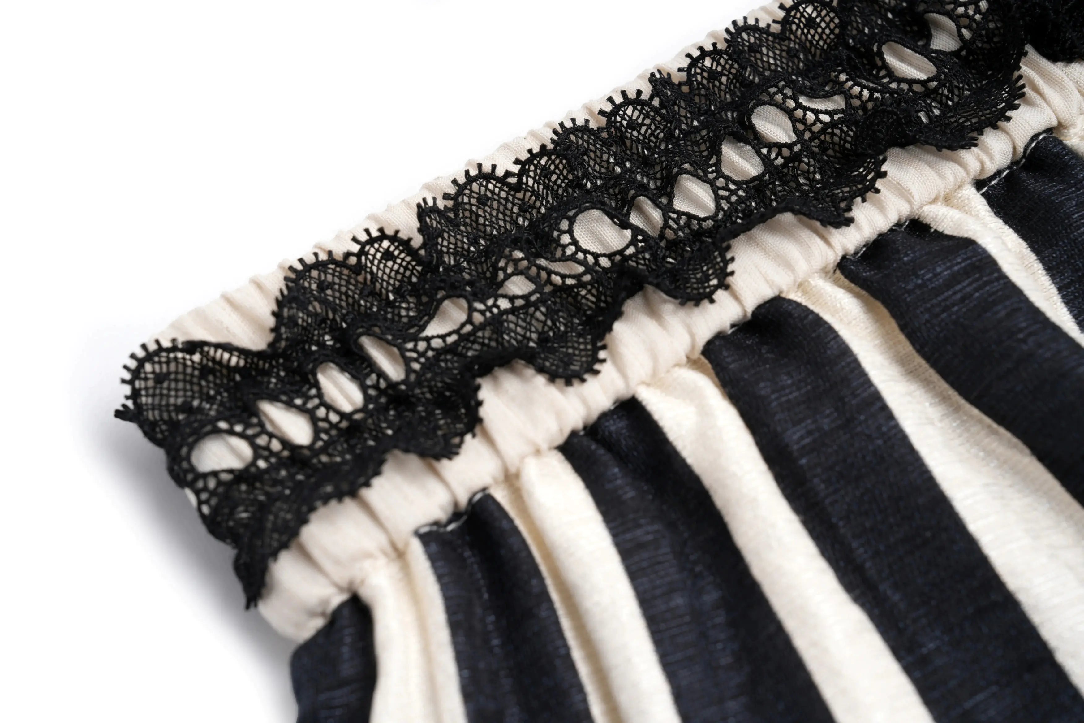 TCH Rhinestone Wave Stripe Lace-Waist Pants - 6
