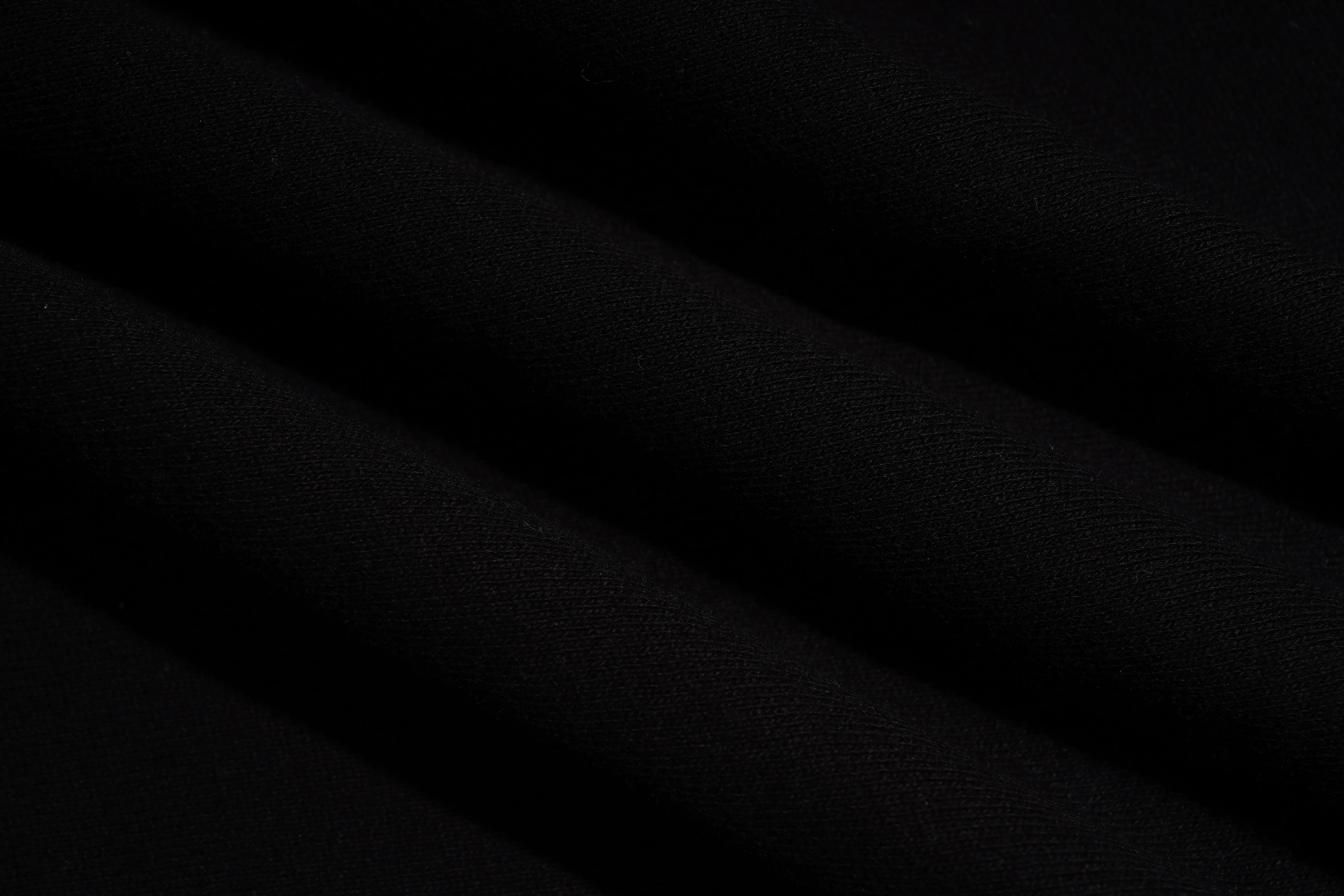 Black fabric texture with folds, TCH Rhinestone Wing Black Crewneck Sweatshirt