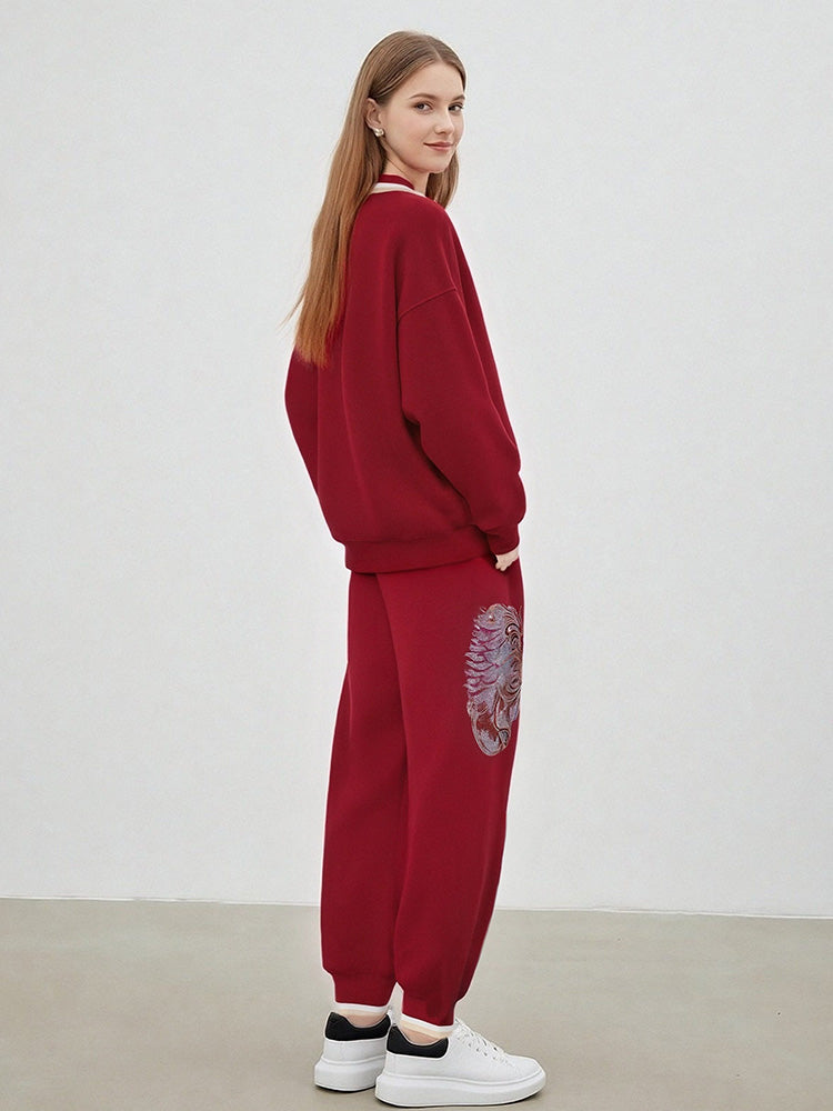 tch rhinestone wings shiny graphic 2 piece tracksuits winered HighEnd Luxury Streetwear Brand Official Showcase