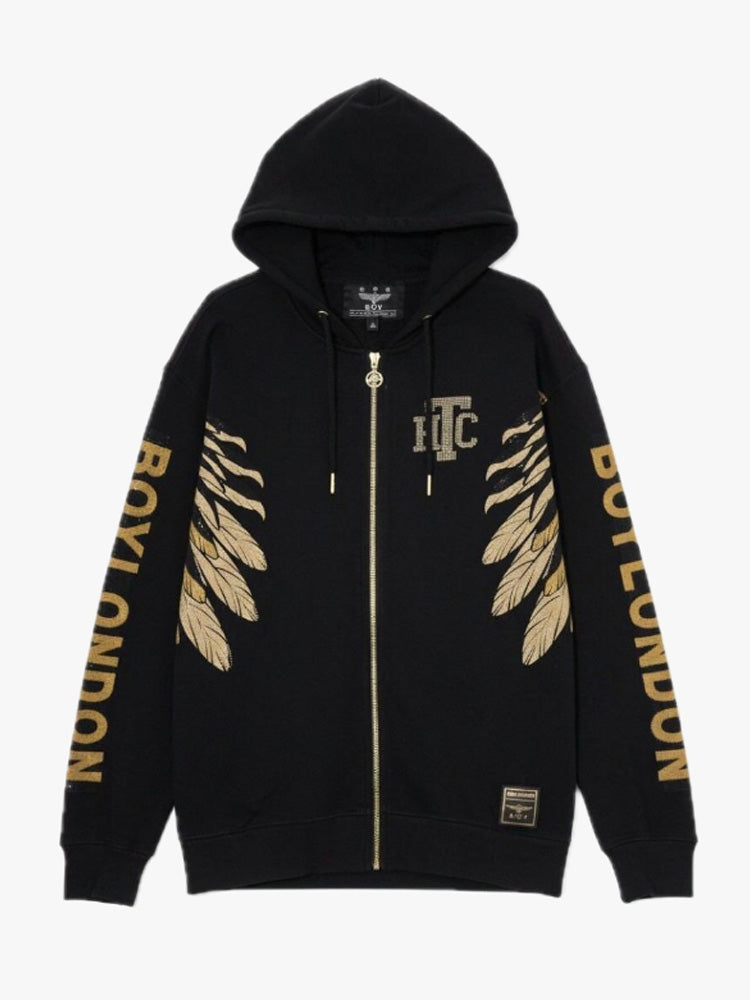 TCH Rhinestone Wings&Tiger Cotton Hoodie black HighEnd Luxury Streetwear Brand Official Showcase