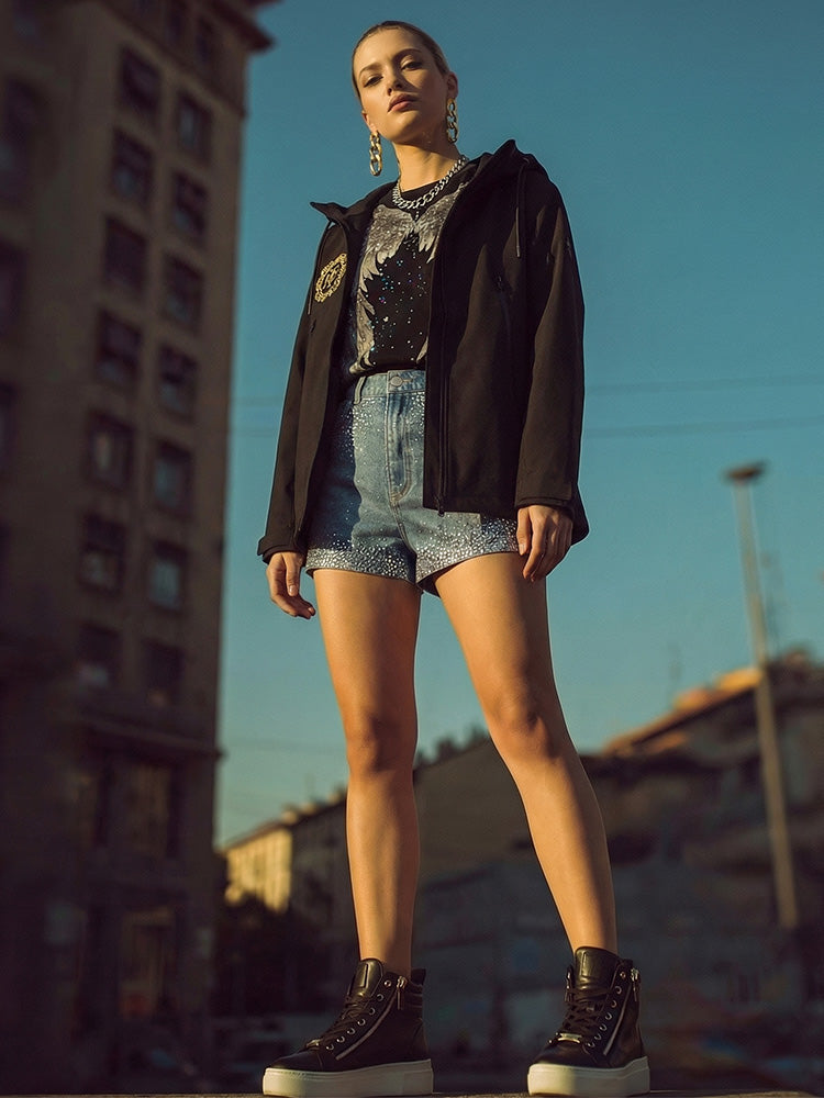 TCH Rhinestone Wings Windbreaker Hooded Jacket-2