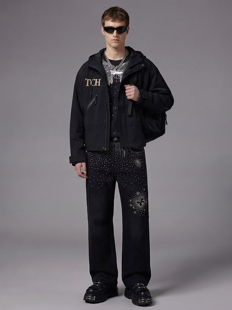 TCH Rhinestone Wings Windbreaker Jacket-1