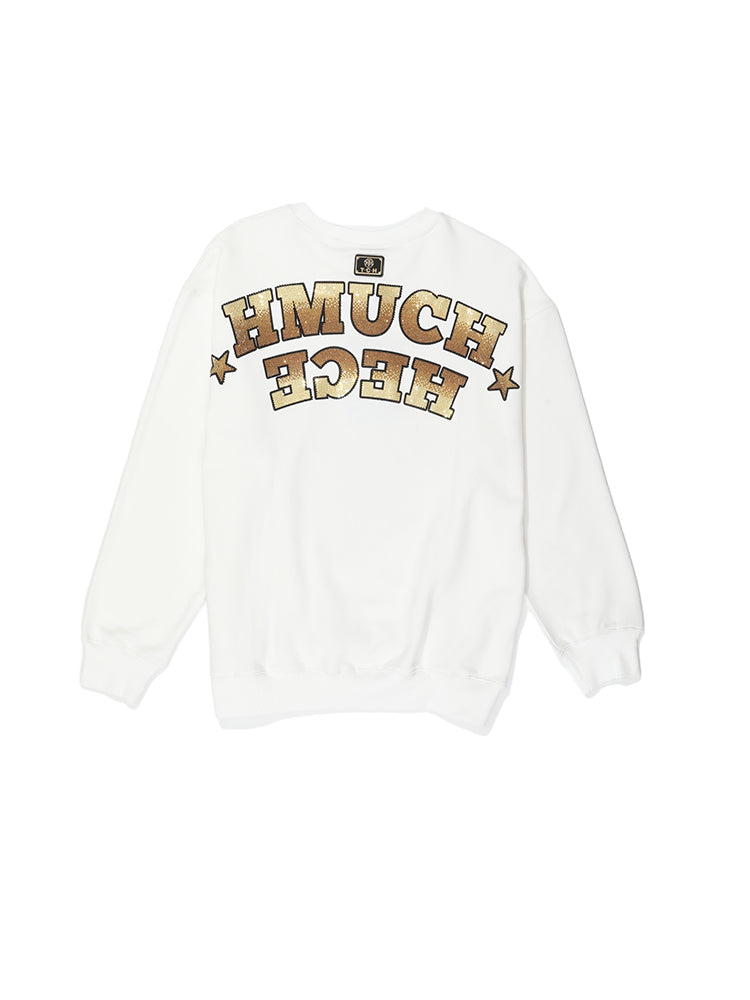 TCH Rhinestones Dogs Print Luxury Fashion Sweatshirt White HighEnd Luxury Streetwear Brand Official Showcase