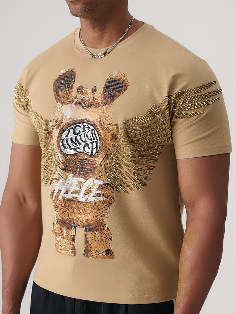 TCH Space Rabbit Round Neck Pullover Short Sleeve T-Shirt yellow HighEnd Luxury Streetwear Brand Official Showcase