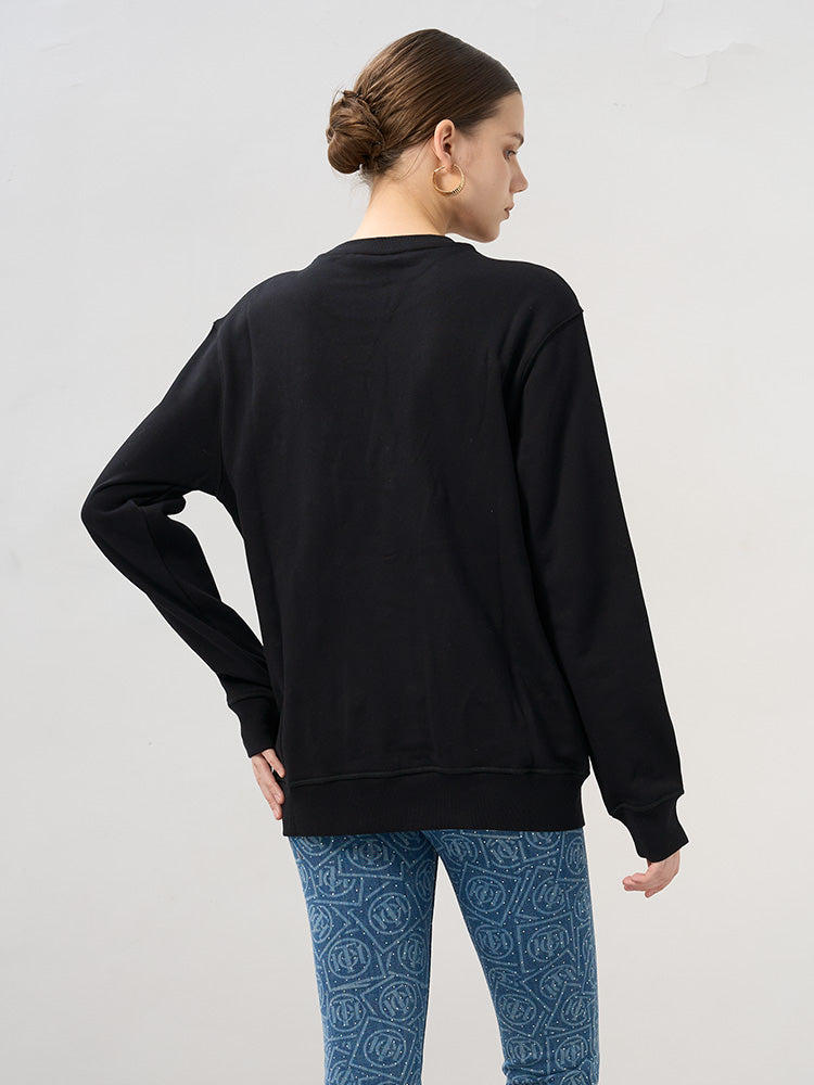 tch sparkle cotton sweatshirt with strass black HighEnd Luxury Streetwear Brand Official Showcase