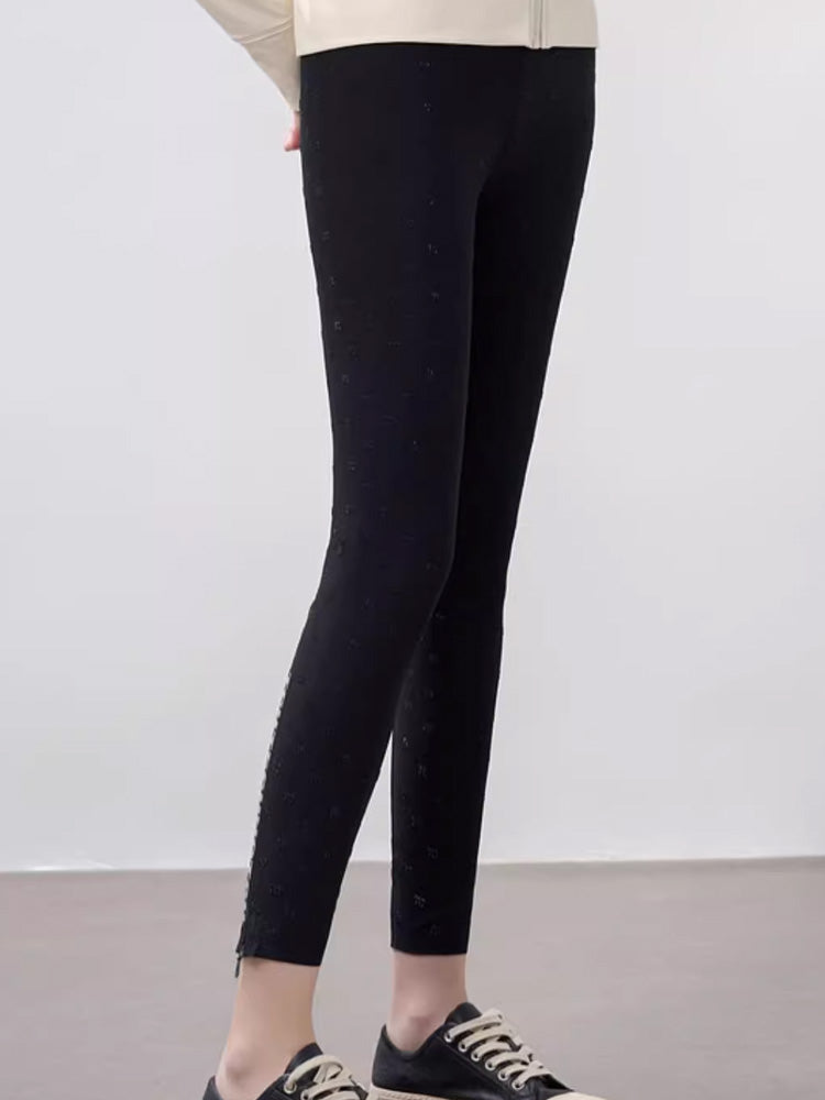 tch sparkling rhinestone graphic slim fit leggings black HighEnd Luxury Streetwear Brand Official Showcase