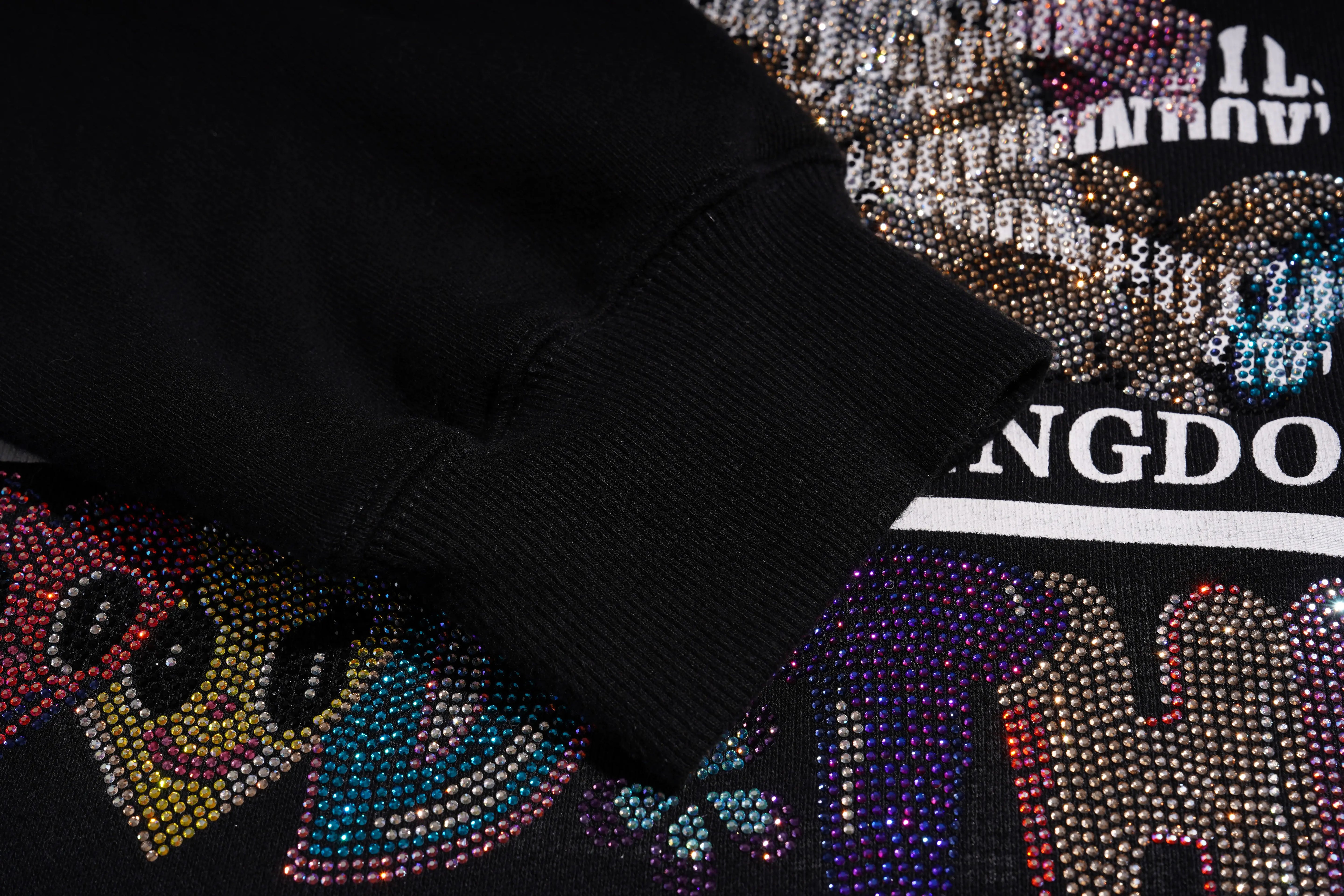 TCH TRUST GOOD THINGS Rhinestone Skull Teddy Sweatshirt Luxury Streetwear Brand Official Showcase