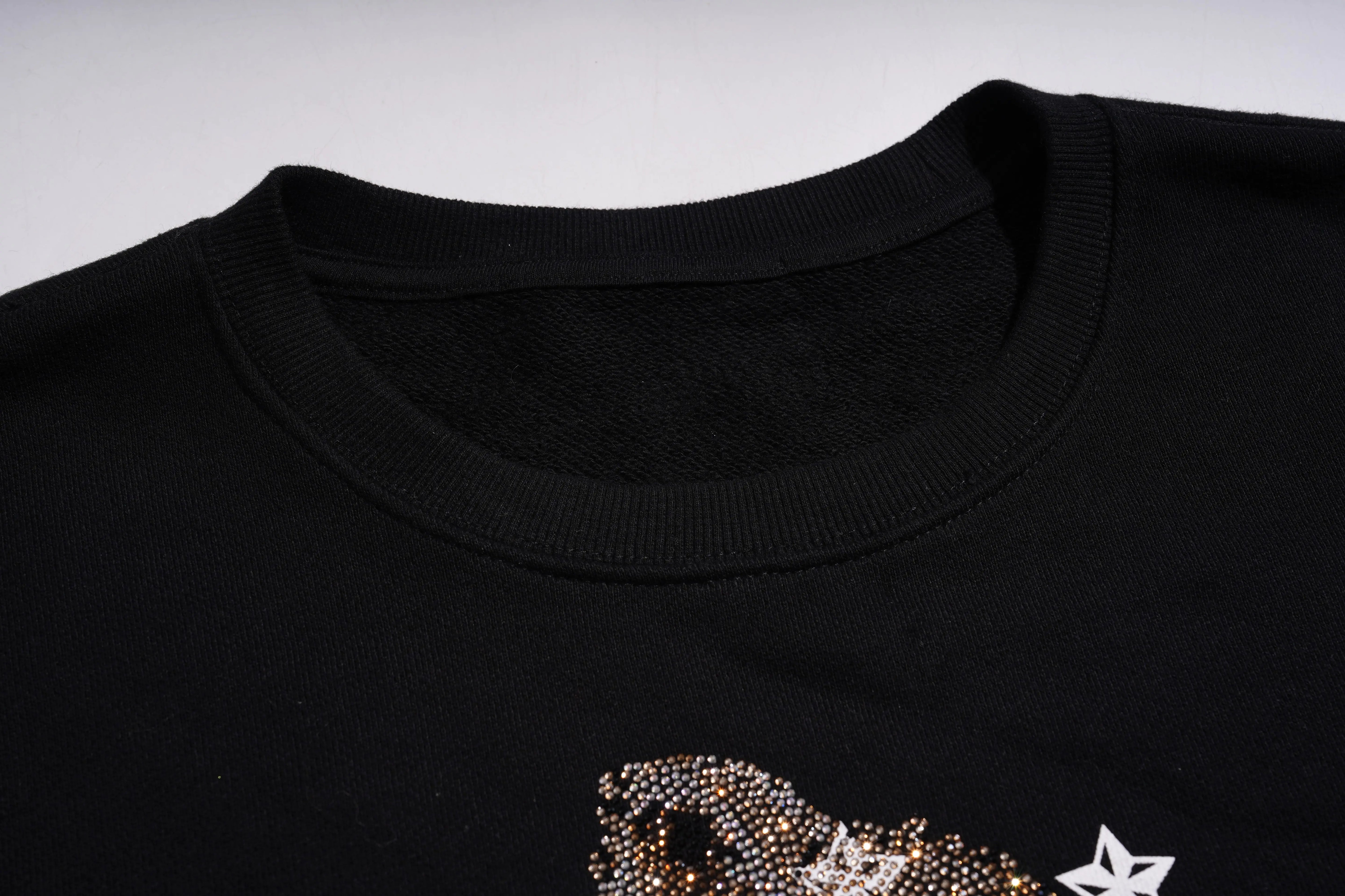 TCH TRUST GOOD THINGS Rhinestone Skull Teddy Sweatshirt Luxury Streetwear Brand Official Showcase