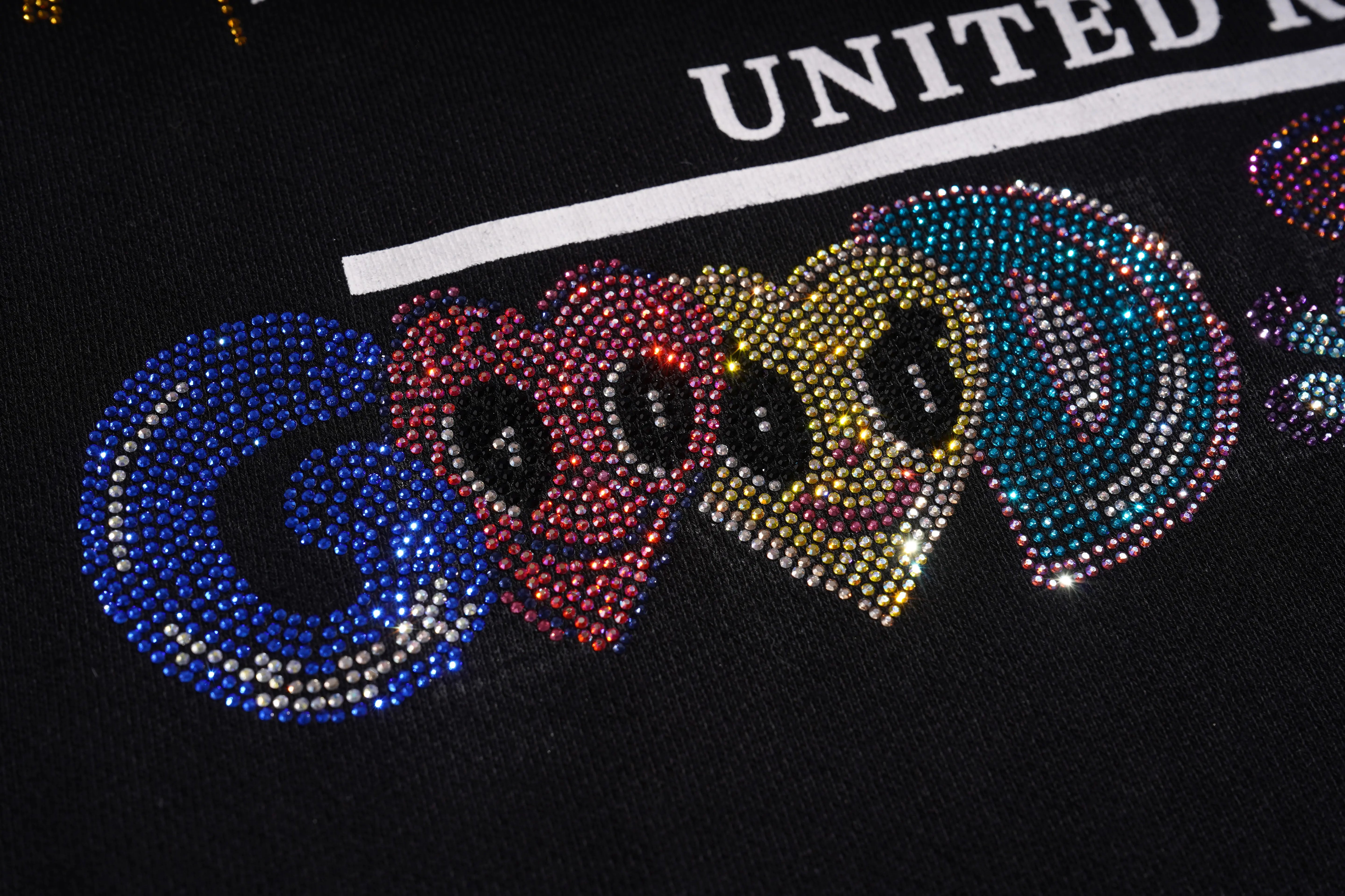 TCH TRUST GOOD THINGS Rhinestone Skull Teddy Sweatshirt Luxury Streetwear Brand Official Showcase