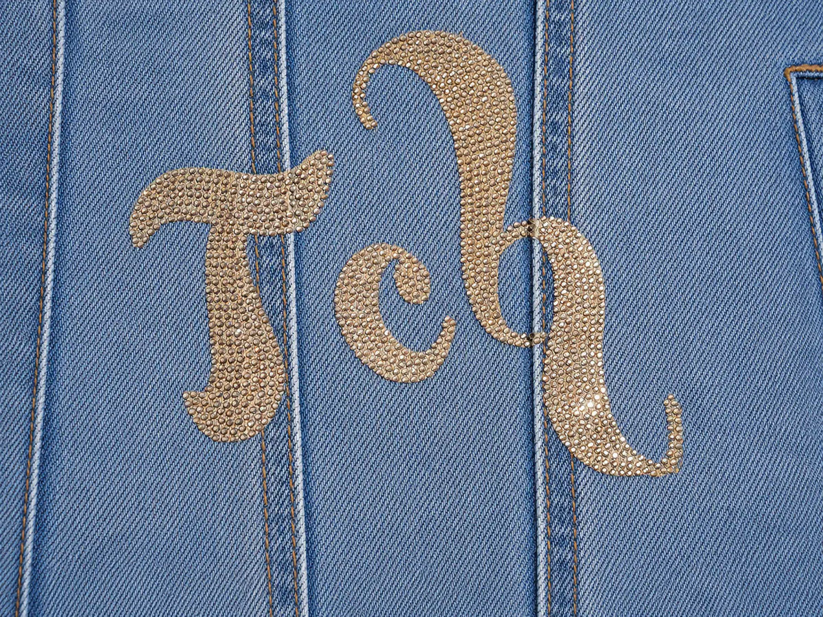 TCH Techno Wings Rhinestone Graphic Denim Jacket Luxury Streetwear Brand Official Showcase