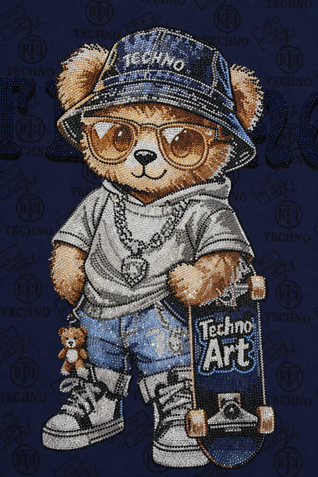 TCH Teddy Bear Skateboard Graphic Sweatshirt Luxury Streetwear Brand Official Showcase