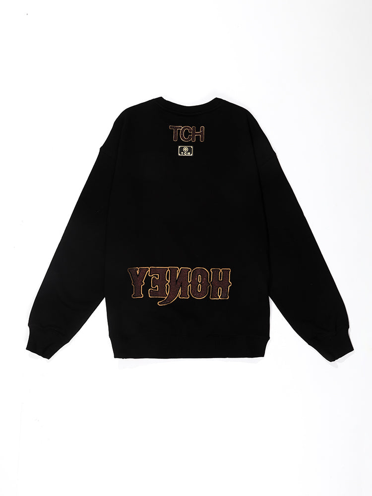 tch two bear rhinestone unisex sweatshirt black HighEnd Luxury Streetwear Brand Official Showcase