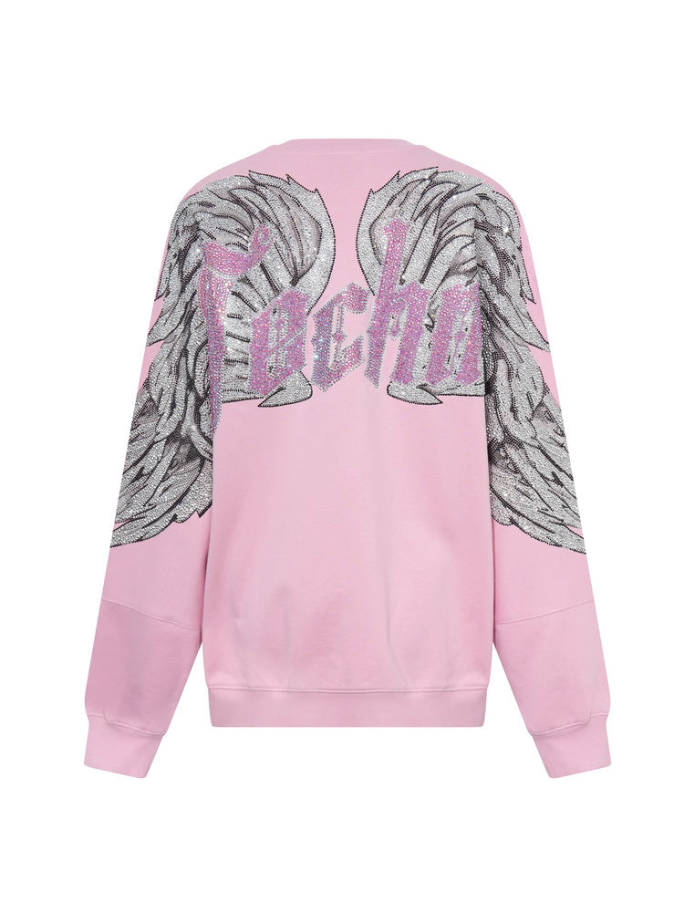 tch unicorn rhinestone wings shiny sweatshirt pink HighEnd Luxury Streetwear Brand Official Showcase