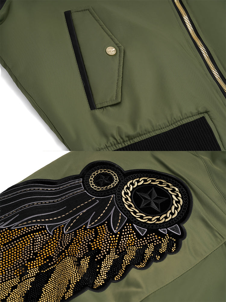 tch unisex graphic bomber jacket with wings armygreen HighEnd Luxury Streetwear Brand Official Showcase