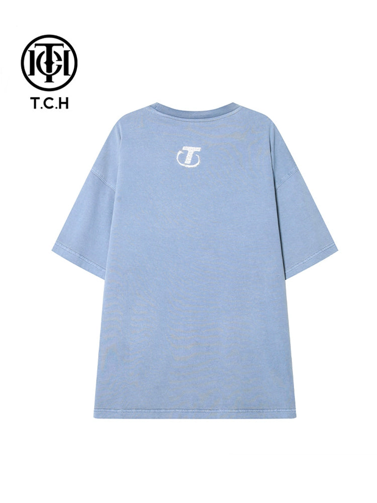 tch unisex graphic rhinestone casual t-shirt lightblue HighEnd Luxury Streetwear Brand Official Showcase