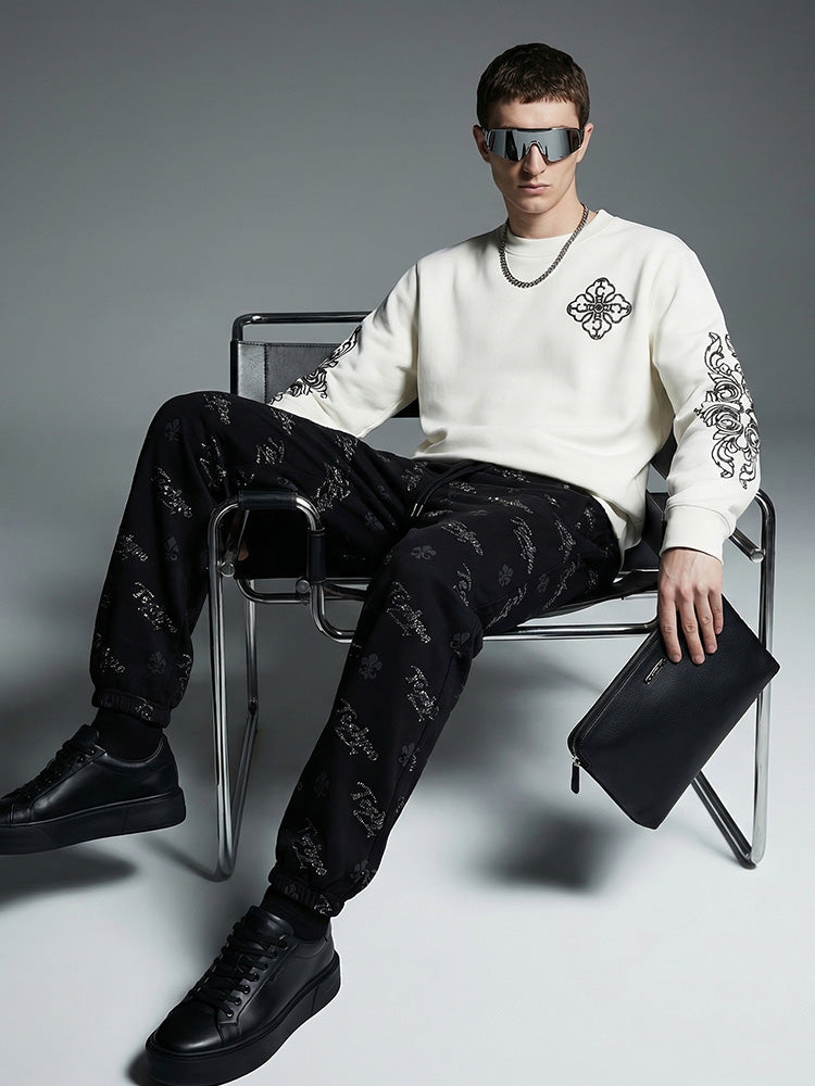TCH Unisex Rhinestone Graphic Joggers-3