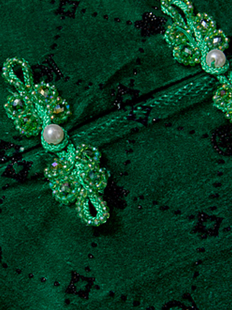 tch vintage rhinestone velvet tank top darkgreen HighEnd Luxury Streetwear Brand Official Showcase