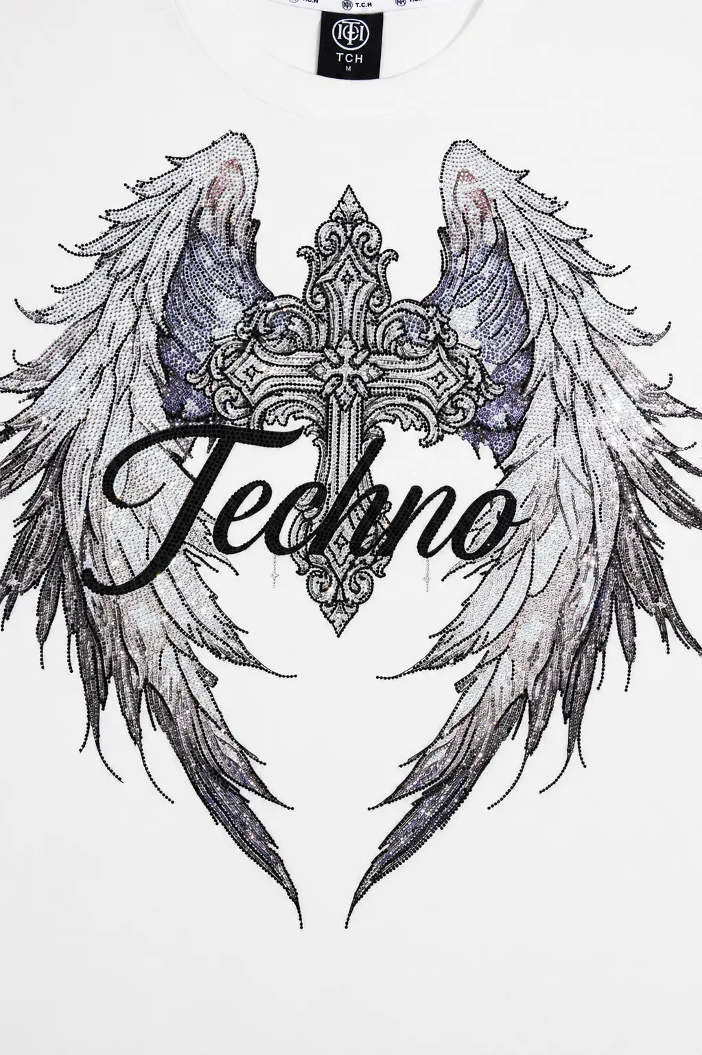 TCH Vintage Techno Wing Graphic Crewneck Sweatshirt Luxury Streetwear Brand Official Showcase