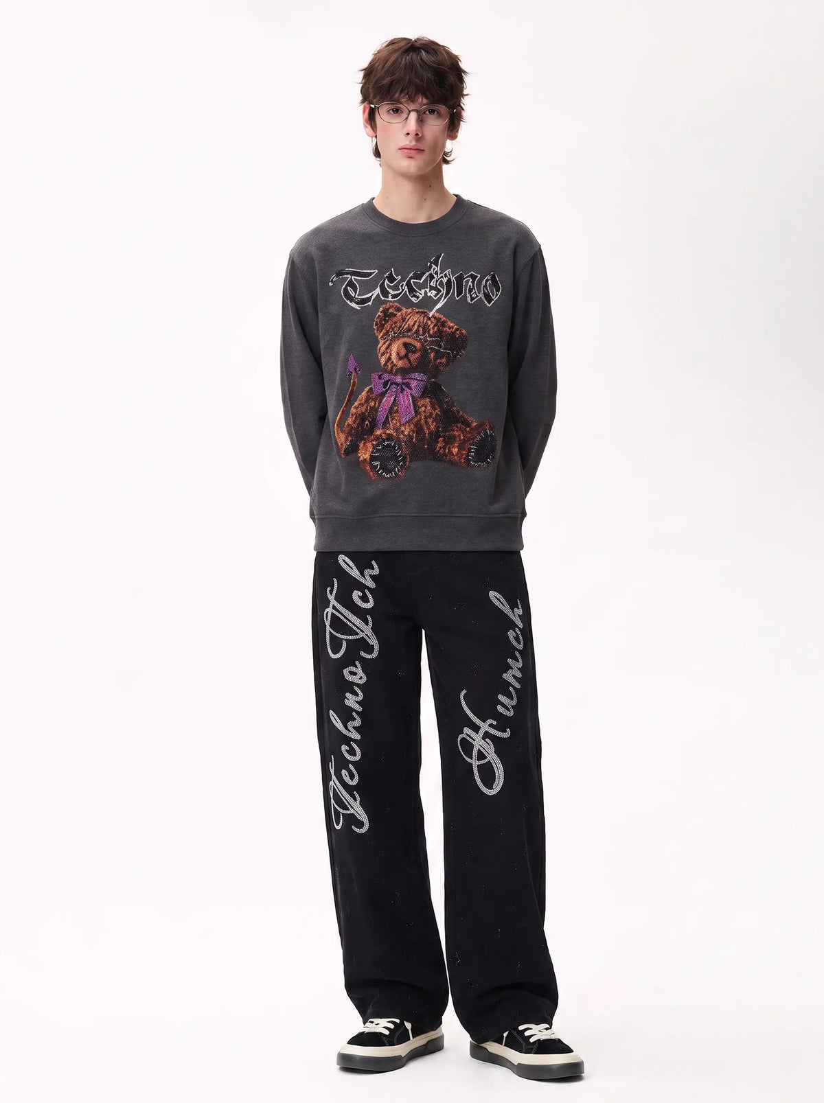 TCH Vintage Teddy Bear Graphic Sweatshirt Luxury Streetwear Brand Official Showcase
