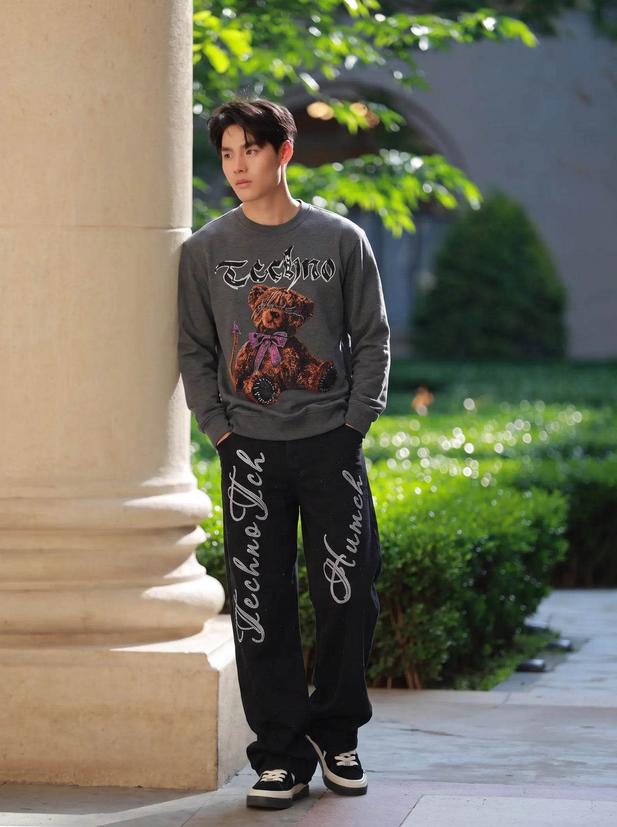 TCH Vintage Teddy Bear Graphic Sweatshirt Luxury Streetwear Brand Official Showcase
