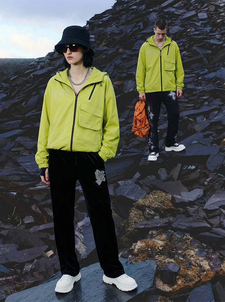 TCH Wings Rhinestone Hooded Light Wind Jacket-1