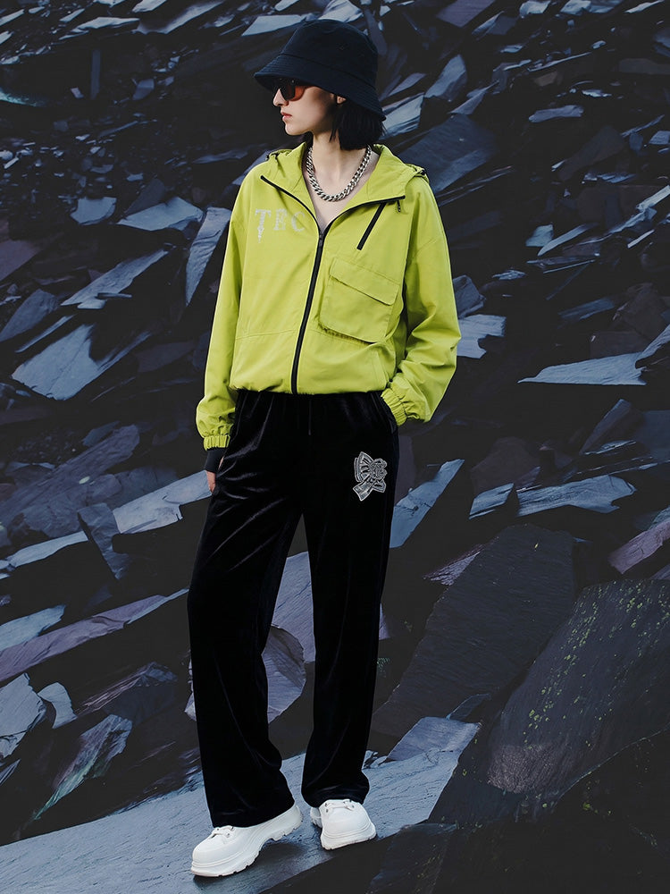 TCH Wings Rhinestone Hooded Light Wind Jacket-3