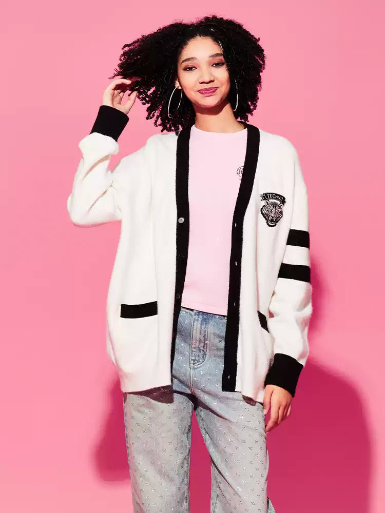 tch women's rhinestone knitted cardigan white HighEnd Luxury Streetwear Brand Official Showcase