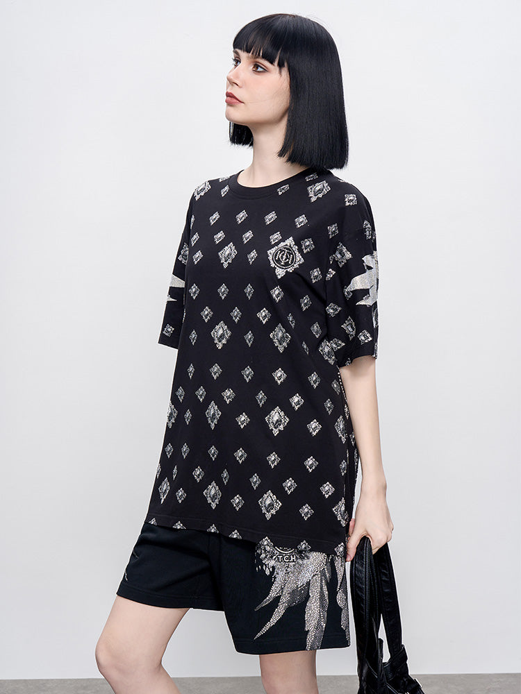 tch wings sparkle crystal graphic t-shirt black HighEnd Luxury Streetwear Brand Official Showcase