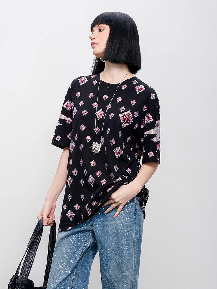 tch wings sparkle crystal graphic t-shirt black HighEnd Luxury Streetwear Brand Official Showcase