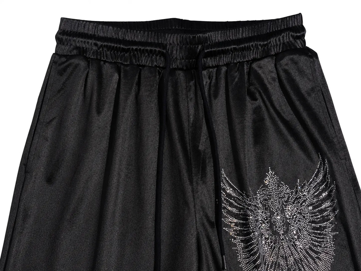 TCH Rhinestone Wing Graphic Wide-Leg Sweatpants