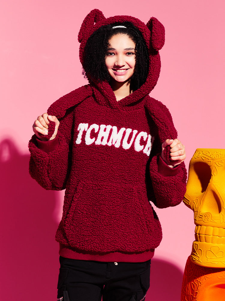 TCH Rhinestone Sherpa Hoodie Sweater
