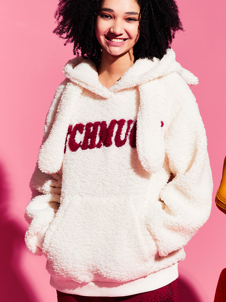 TCH Rhinestone Sherpa Hoodie Sweater