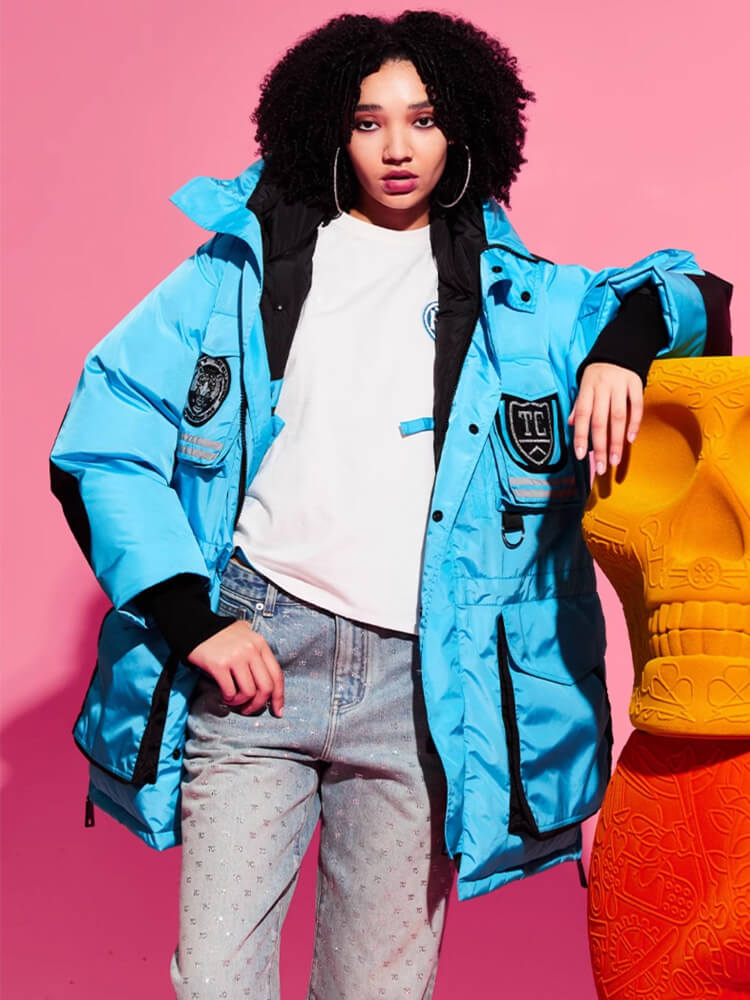 TCH Unisex Rhinestone Thickened Down Jacket