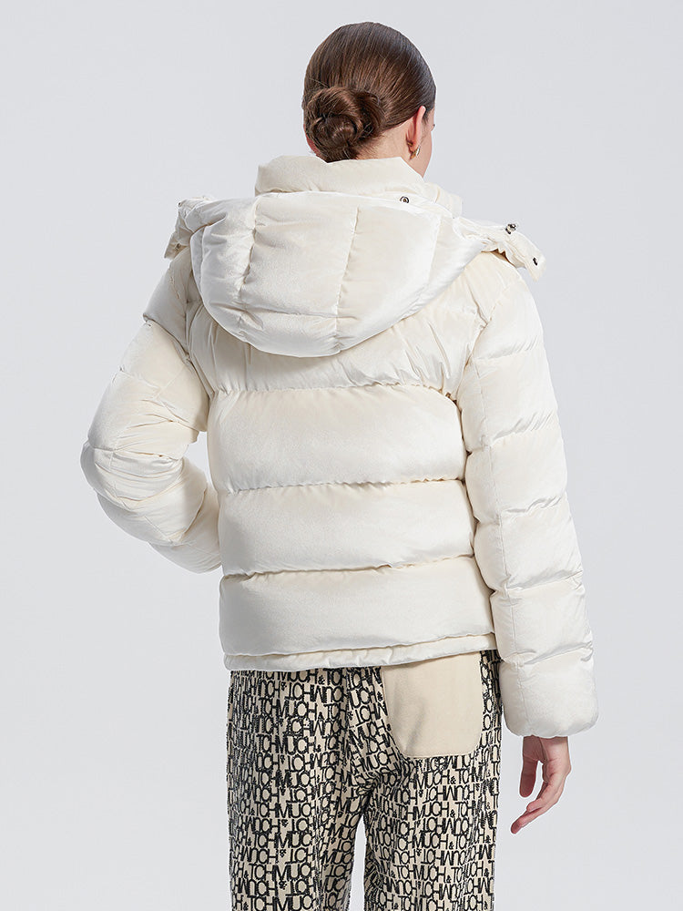TCH Rhinestone Puffy Winter Coat with Hooded