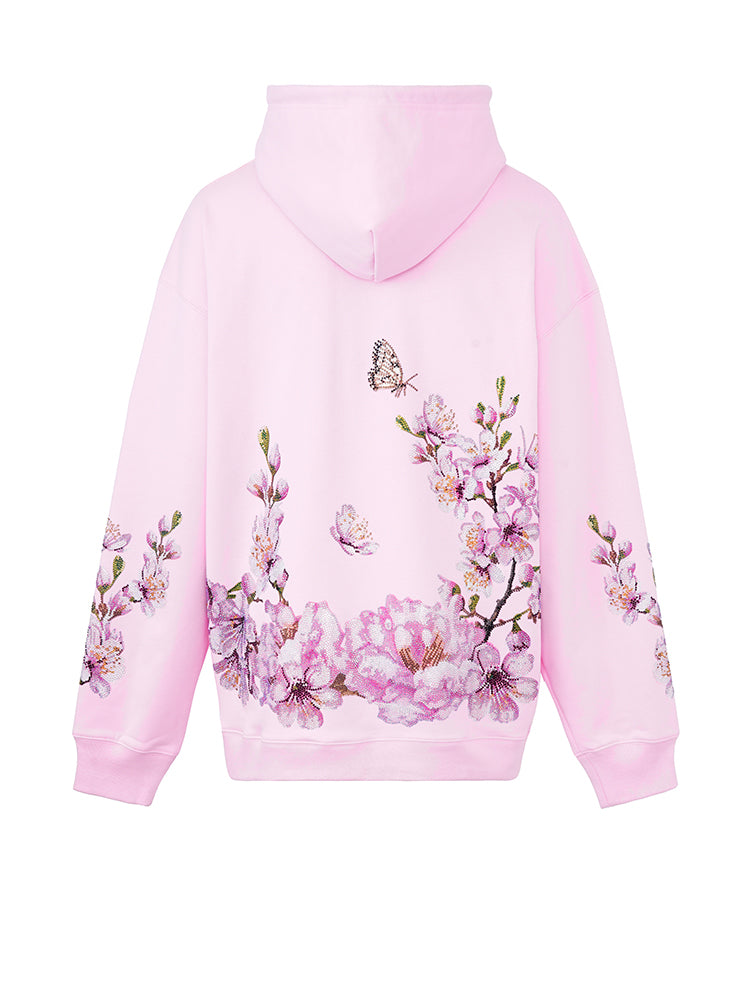 TCH Luxury Rhinestone Leopard Sparkle Flower Short Sleeve Top / Hoodie