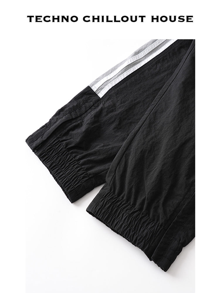 TCH Men's Rhinestone Pro Racing Nylon Track Pants